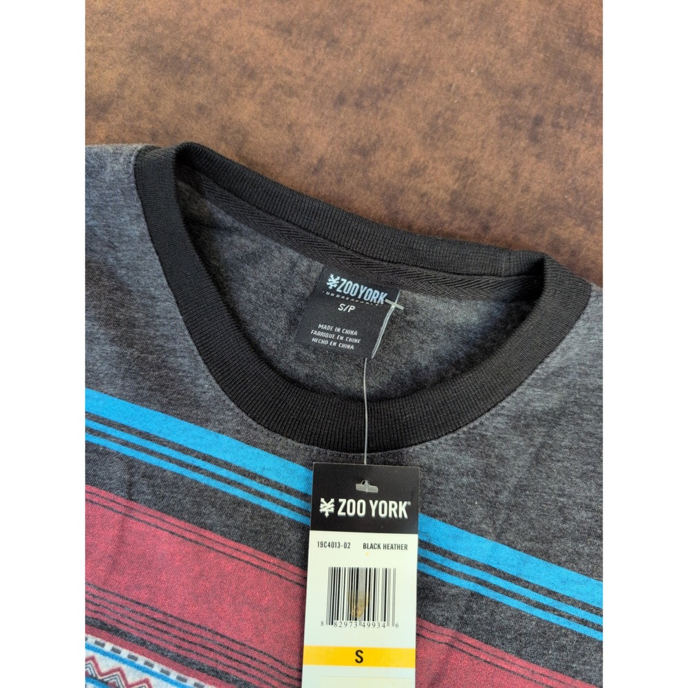 NWT‎ Vintage Y2K Zoo York T-Shirt Mens Small Black Striped Skateboarding Skate